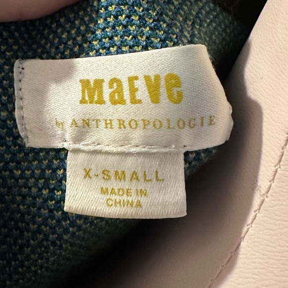 Maeve by Anthropologie Camryn Cropped Sweater Black w/ Blue & Yellow Floral - Picture 12 of 14